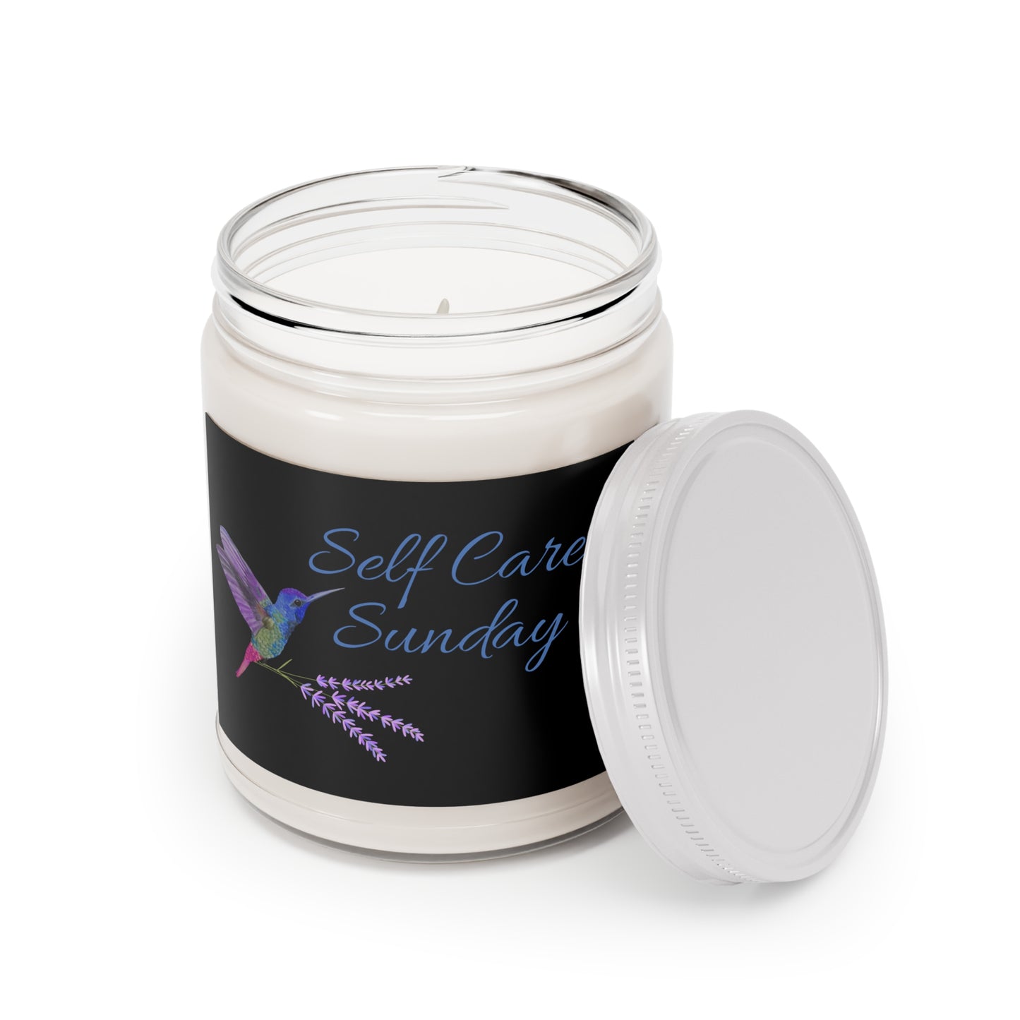Black Non-toxic Natural Soy Candle 'Self Care Sunday'