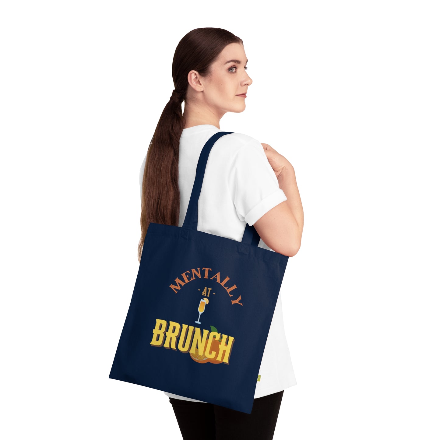 100% Organic Cotton 'Mentally at Brunch' Tote Bag