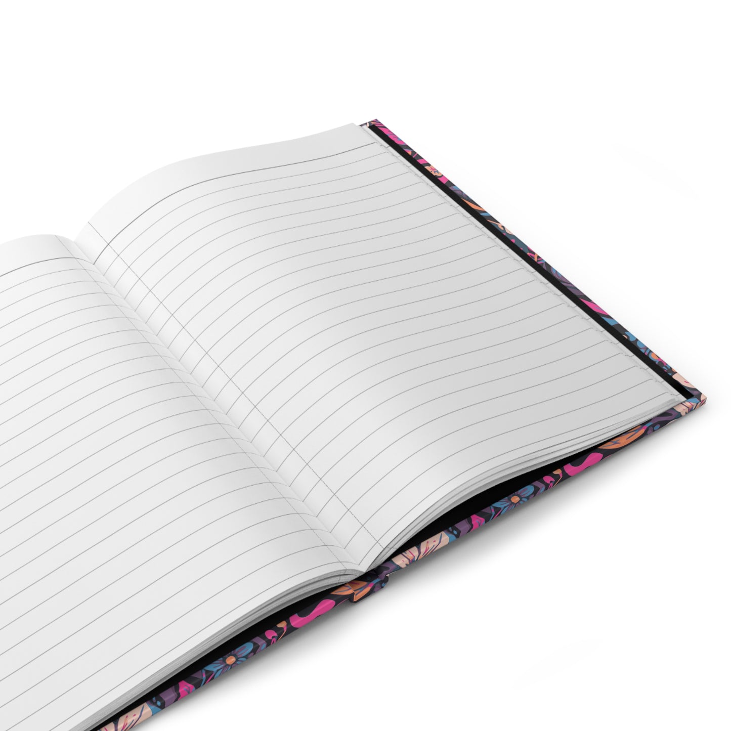 Hardcover Matte Journal - Retro Floral Design
