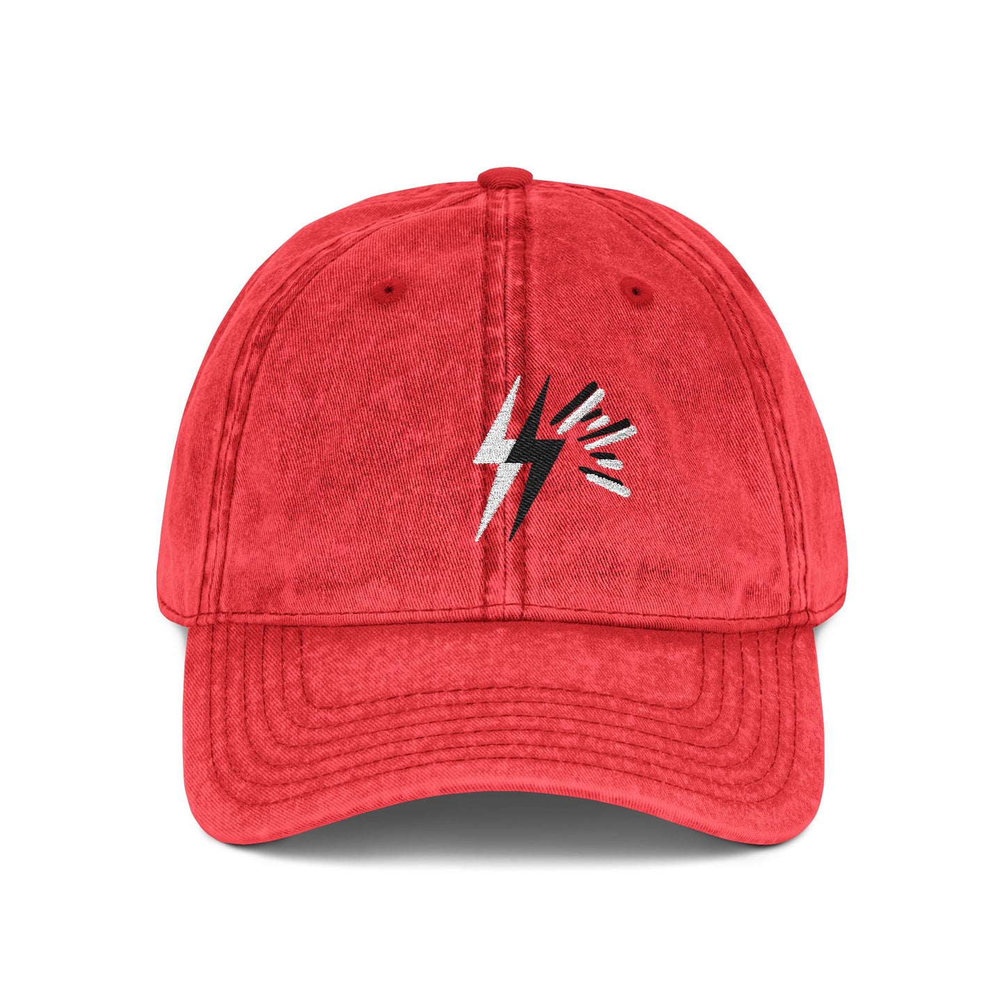 Embroidered Red Vintage Cap