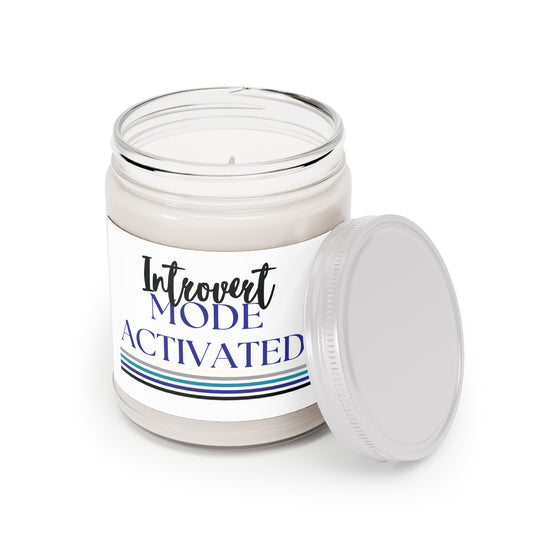 White Non-toxic Natural Soy Candle 'Introvert Mode Activated'