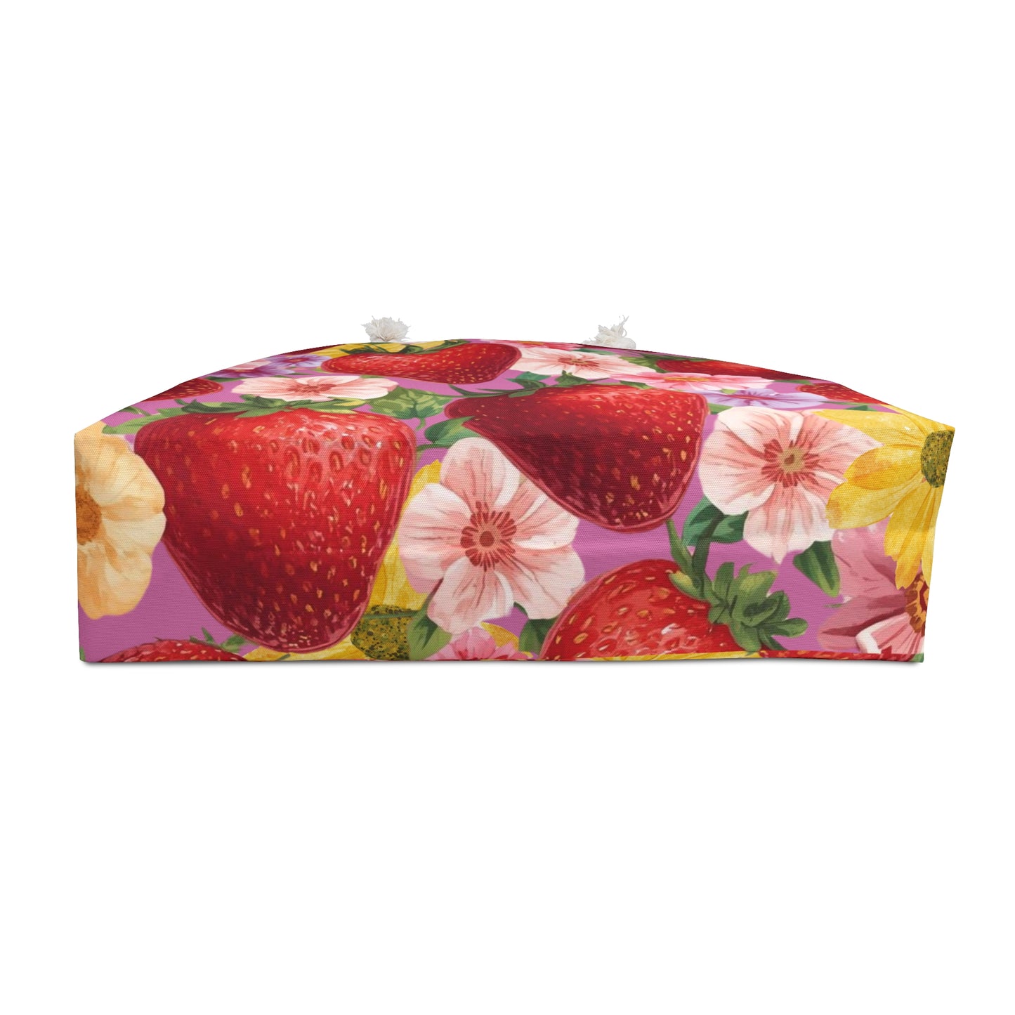 Floral Strawberries Design Weekender Bag