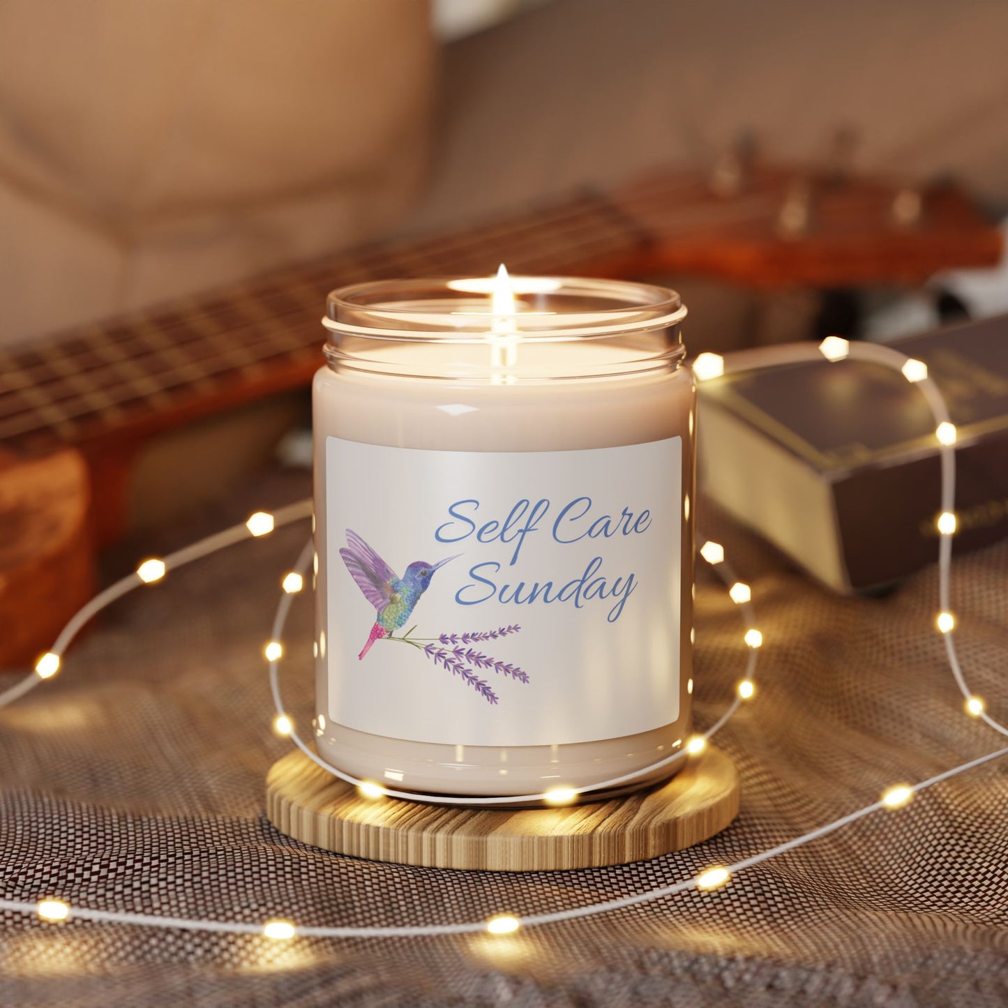 Non-toxic Soy Candle 'Self Care Sunday' - Black Lid