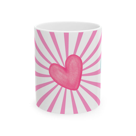 Pastel Hearts Ceramic Mug (11oz)