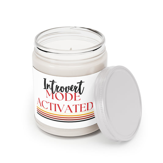 White Non-toxic Natural Soy Candle 'Introvert Mode Activated'