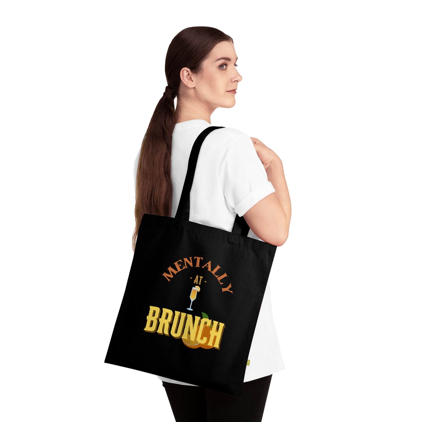 100% Organic Cotton 'Mentally at Brunch' Tote Bag