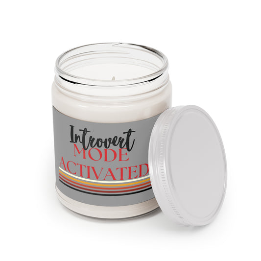 Gray Non-toxic Natural Soy Candle 'Introvert Mode Activated'