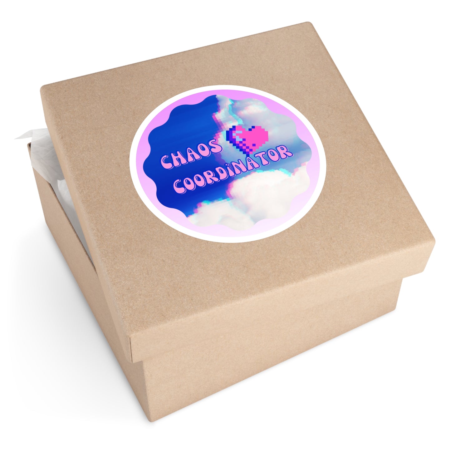 Sticker Retro Pixel Design 'CHAOS Coordinator', 5 Sizes Available