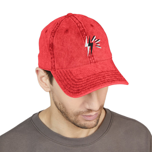 Embroidered Red Vintage Cap
