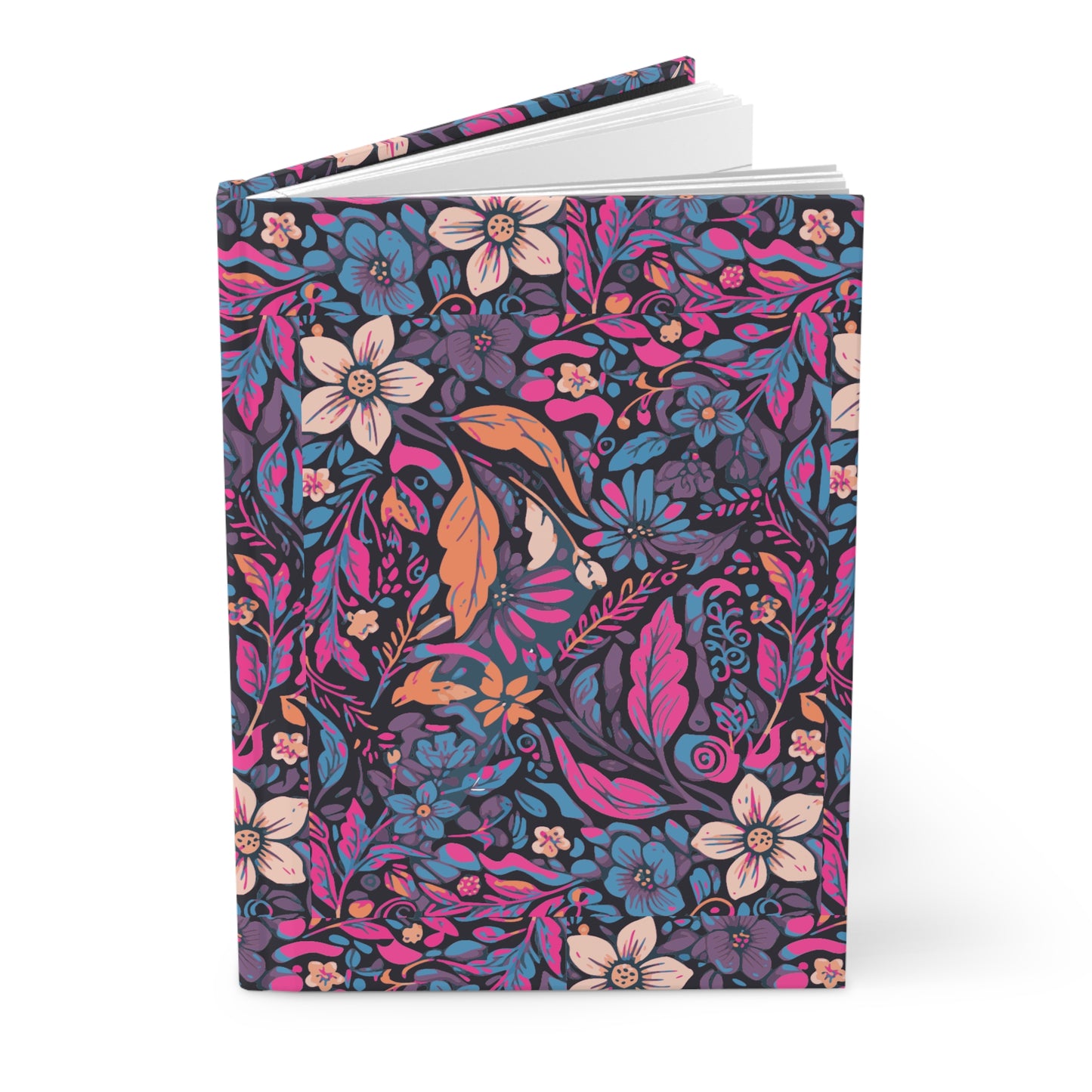 Hardcover Matte Journal - Retro Floral Design