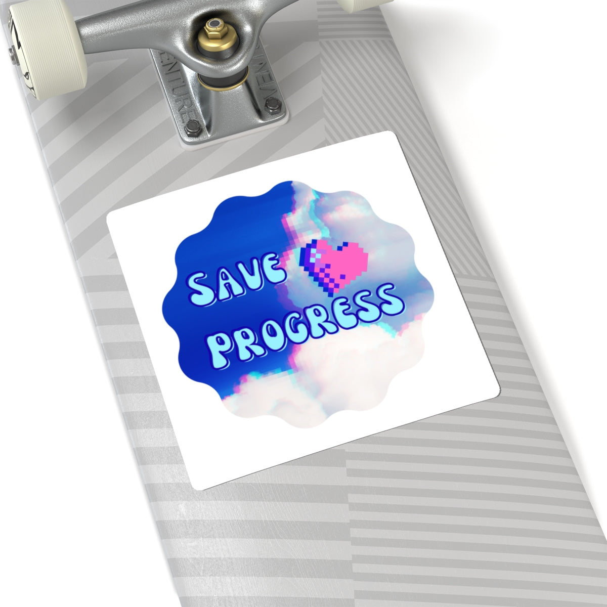 Retro Pixel Art 'Save Progress' Kiss-Cut Sticker