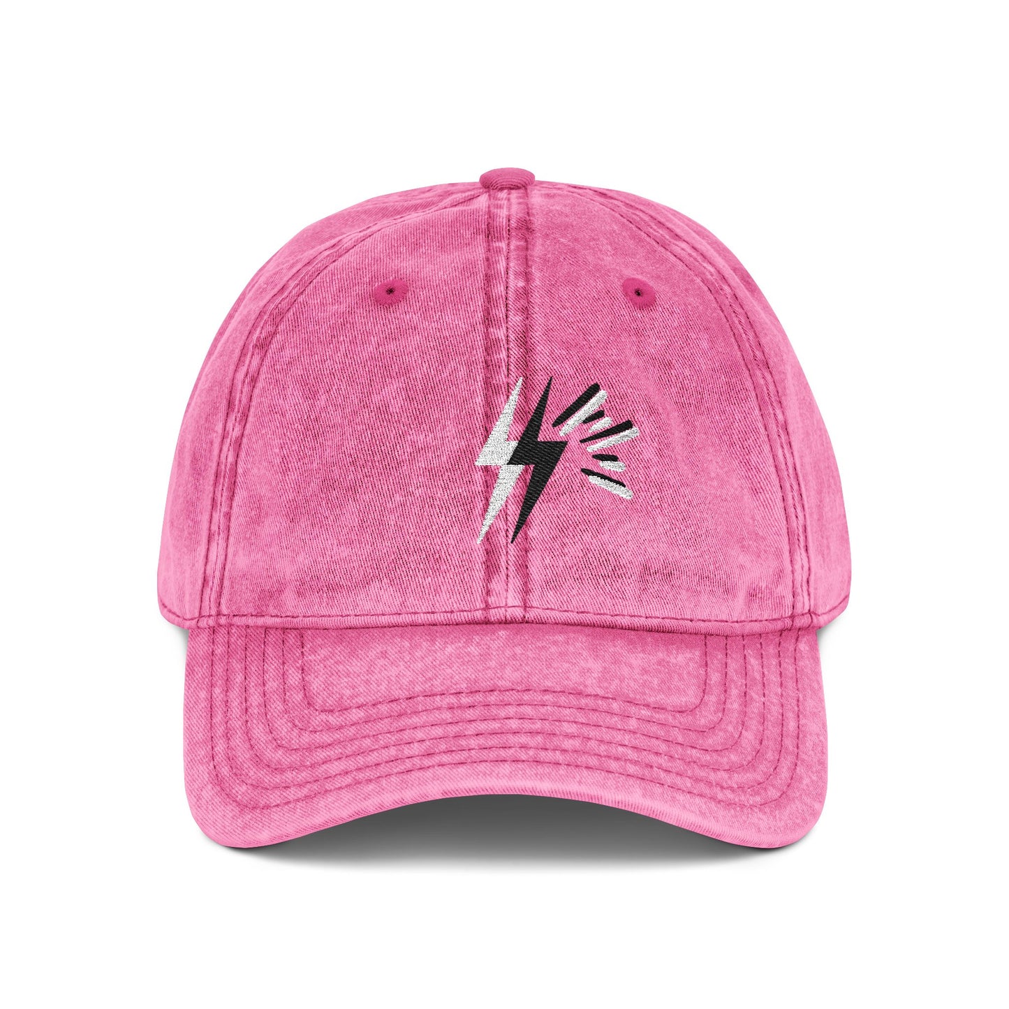 Embroidered Pink Vintage Cap