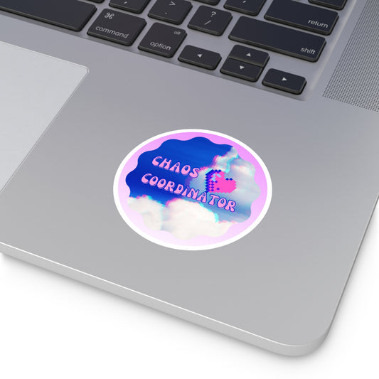 Sticker Retro Pixel Design 'CHAOS Coordinator', 5 Sizes Available