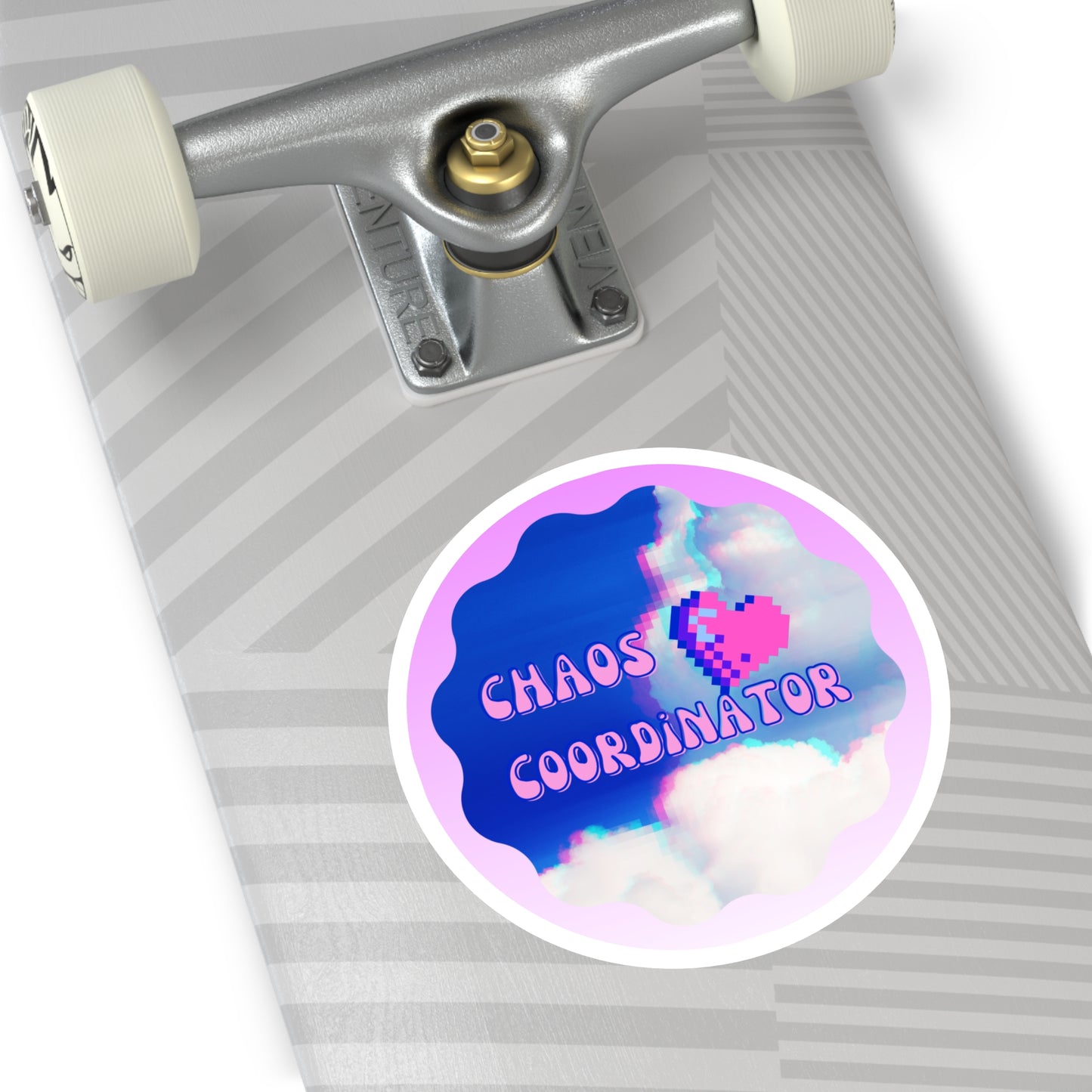 Sticker Retro Pixel Design 'CHAOS Coordinator', 5 Sizes Available