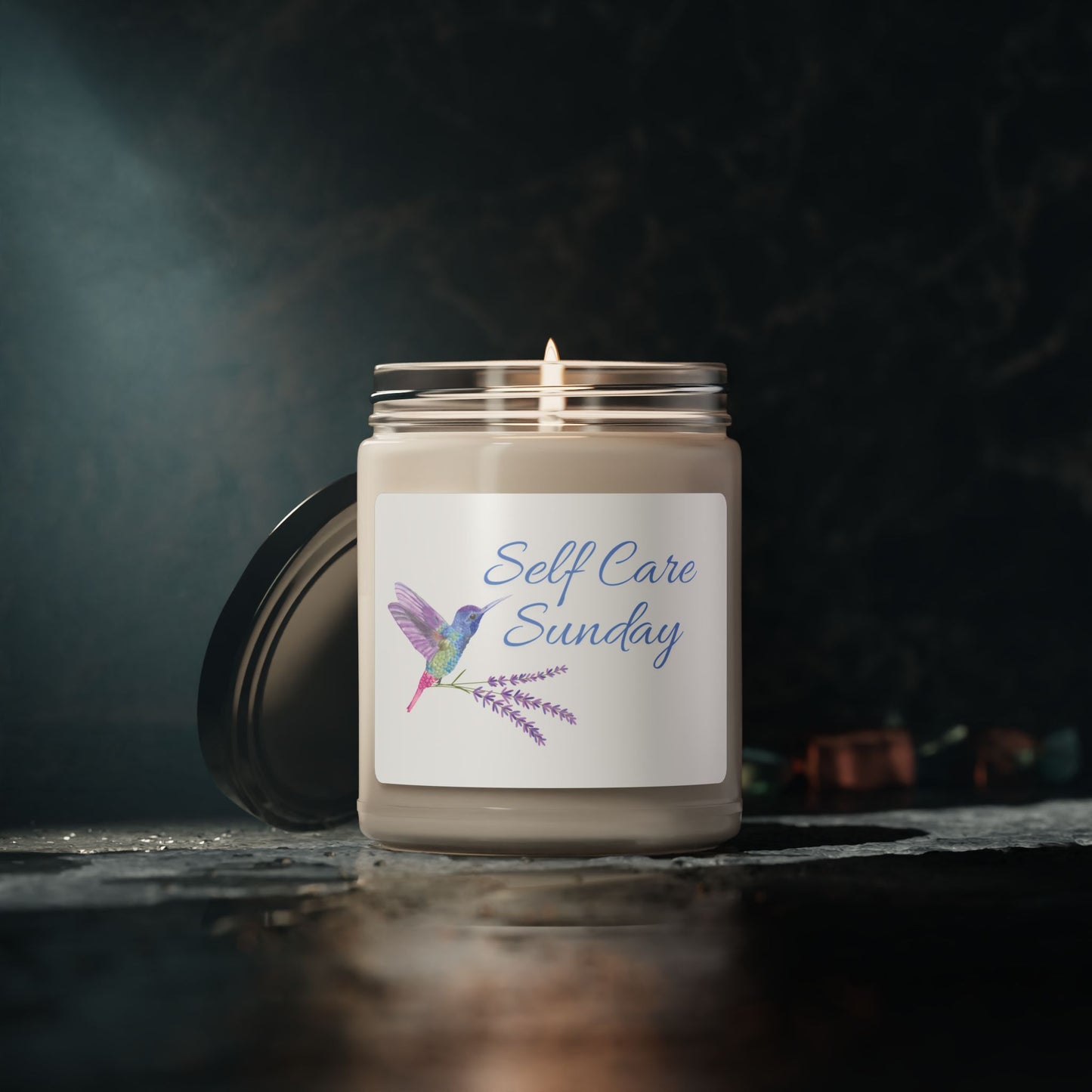 Non-toxic Soy Candle 'Self Care Sunday' - Black Lid