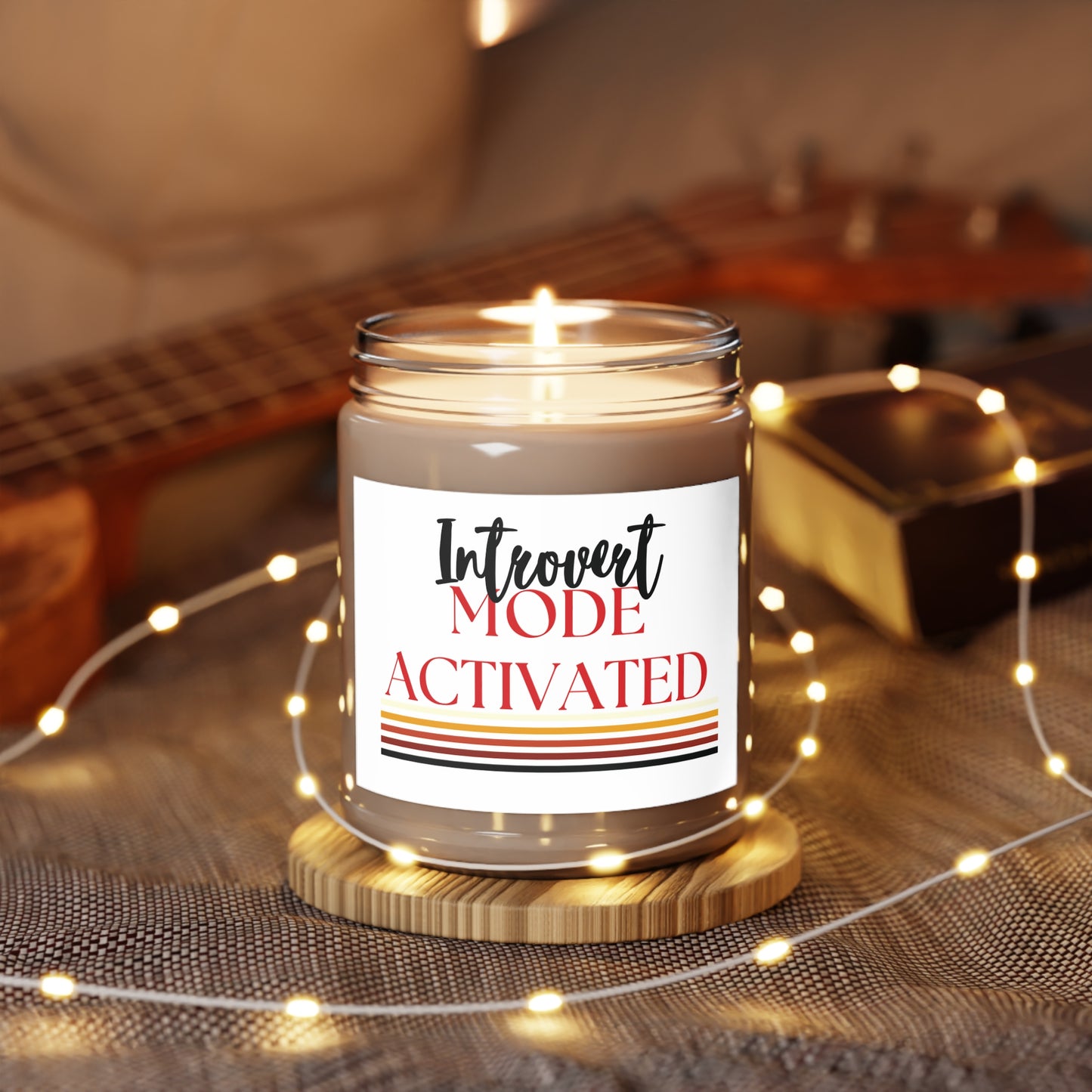 White Non-toxic Natural Soy Candle 'Introvert Mode Activated'