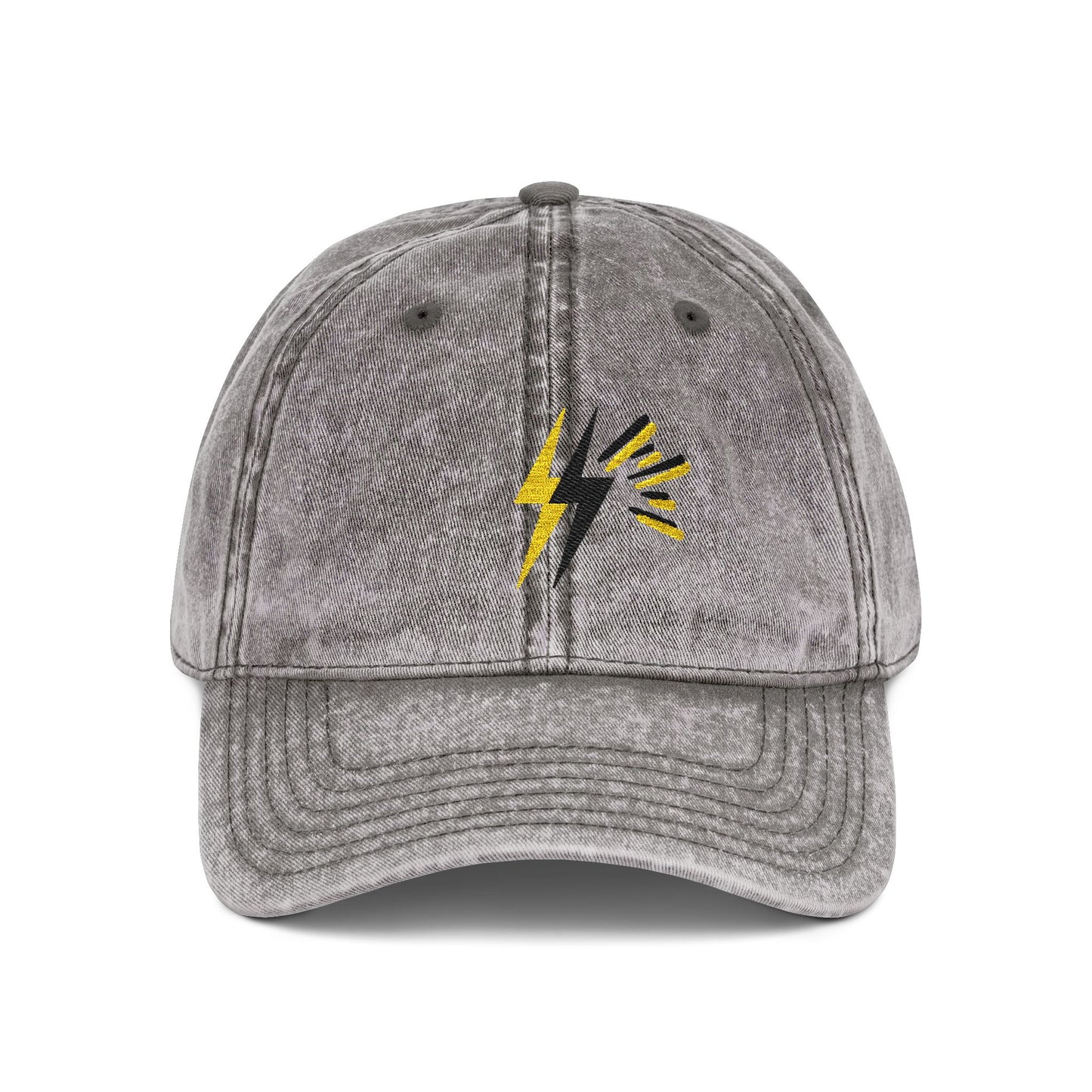 Embroidered Charcoal Vintage Cap