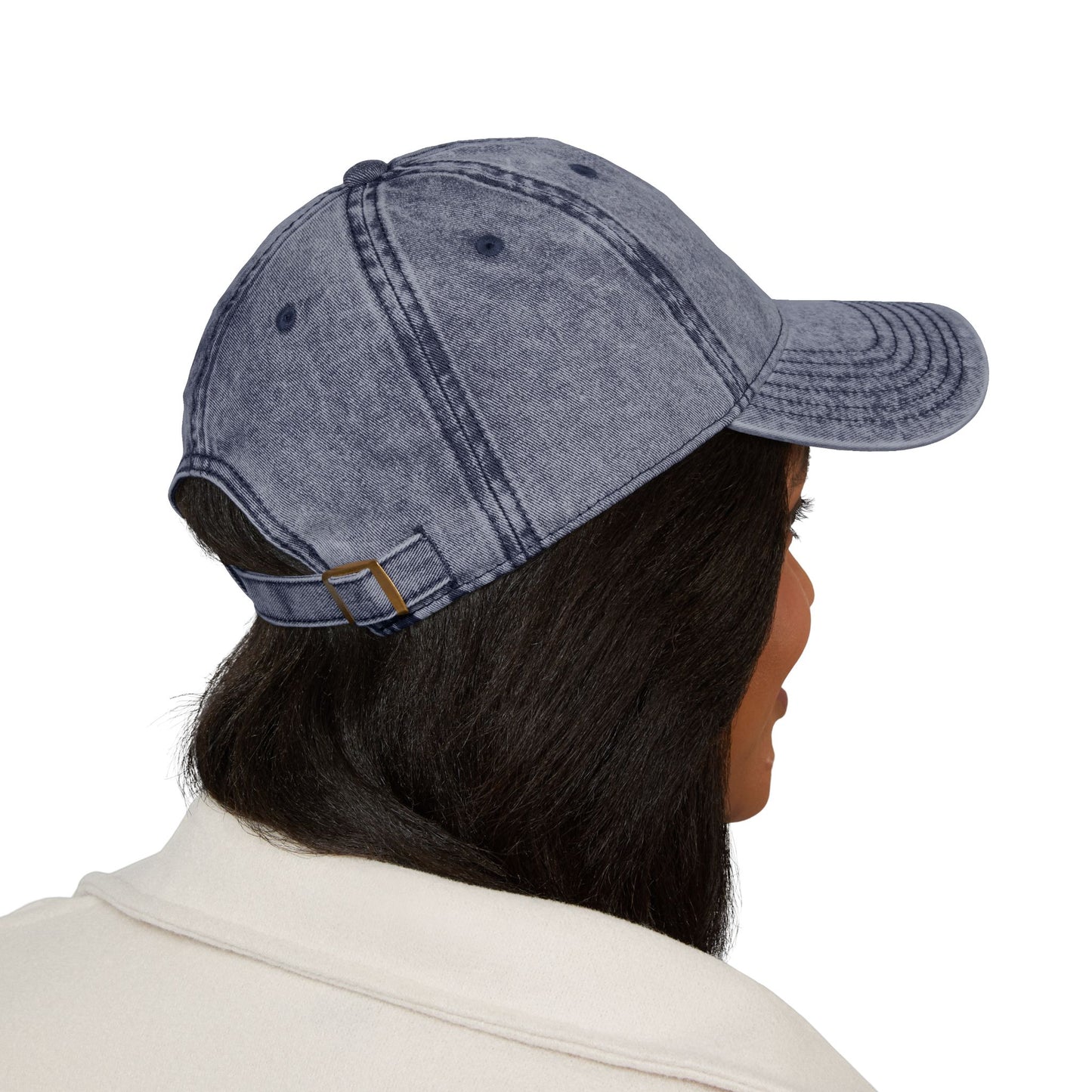 Embroidered Navy Vintage Cap
