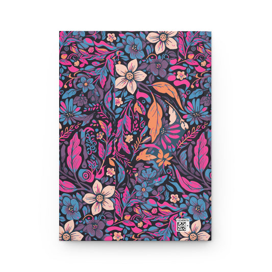 Hardcover Matte Journal - Retro Floral Design