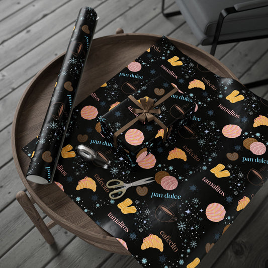 Pan Dulce & Cafecito Wrapping Paper (Glossy or Matte Finishes Available)