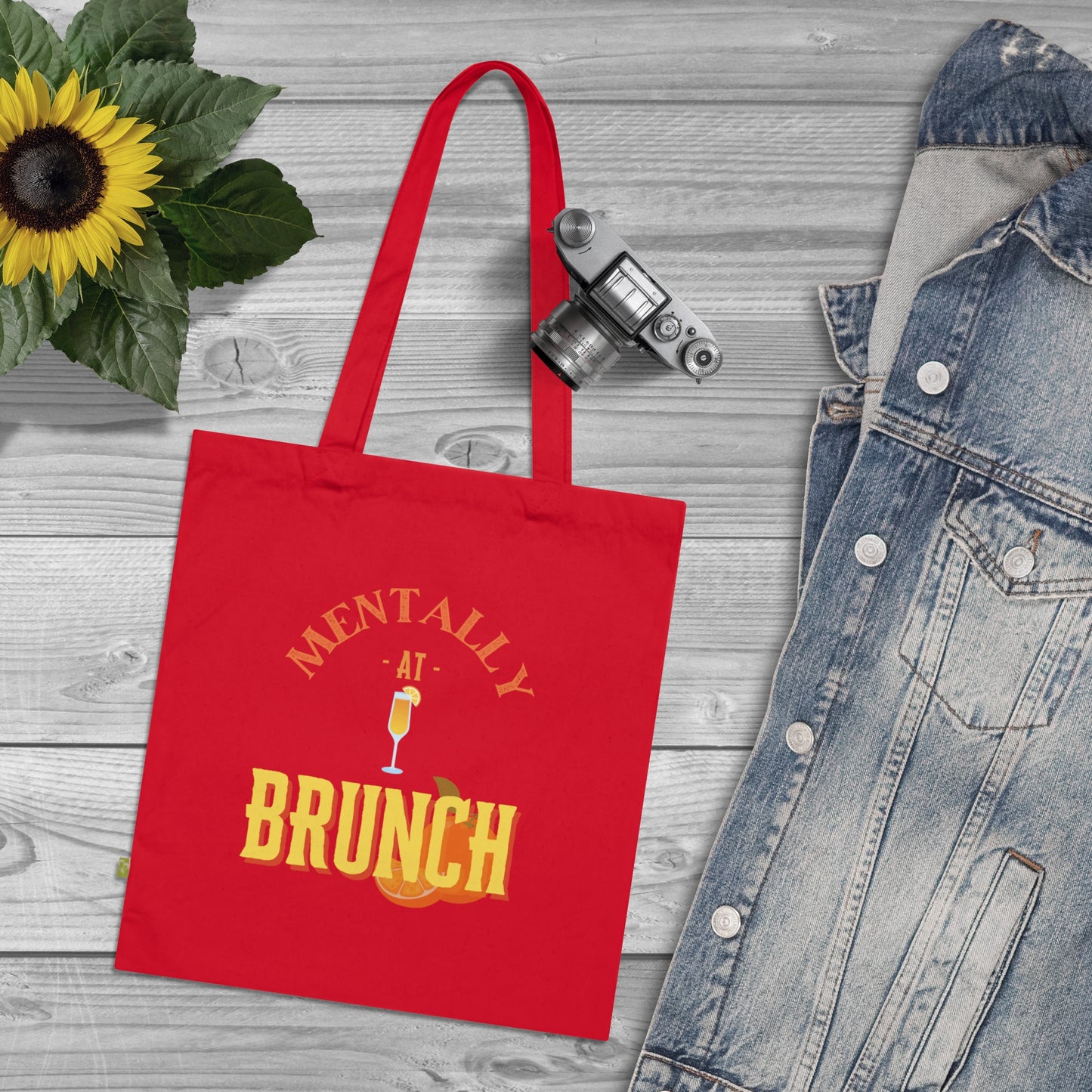 100% Organic Cotton 'Mentally at Brunch' Tote Bag