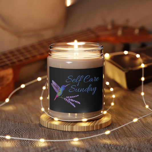 Black Non-toxic Natural Soy Candle 'Self Care Sunday'