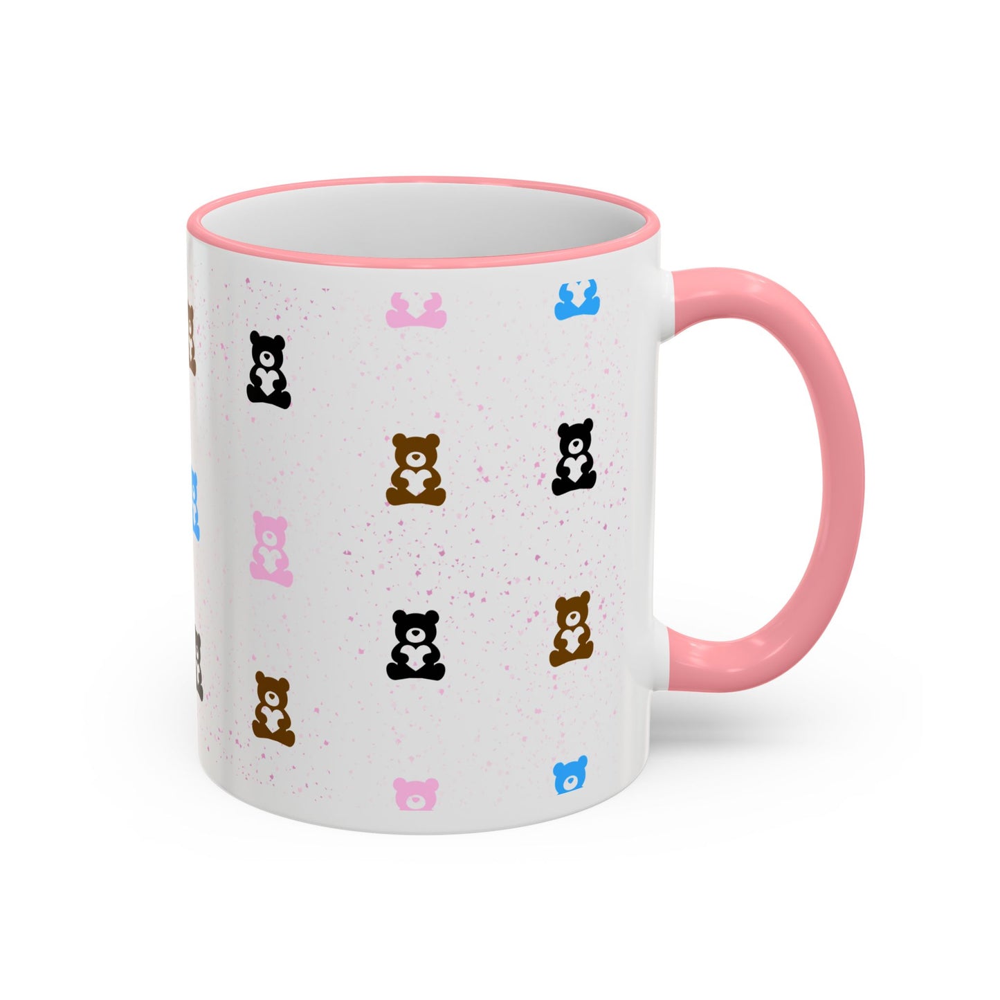 Valentine's Pastel Bear - Accent Rim & Handle Mug (11oz, 15oz)