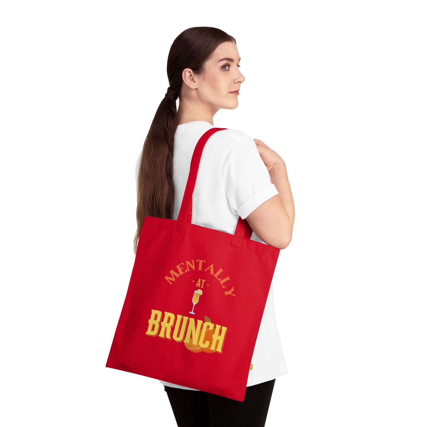 100% Organic Cotton 'Mentally at Brunch' Tote Bag