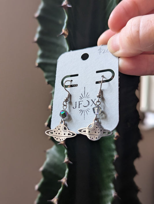 Saturn Stainless Steel Earrings