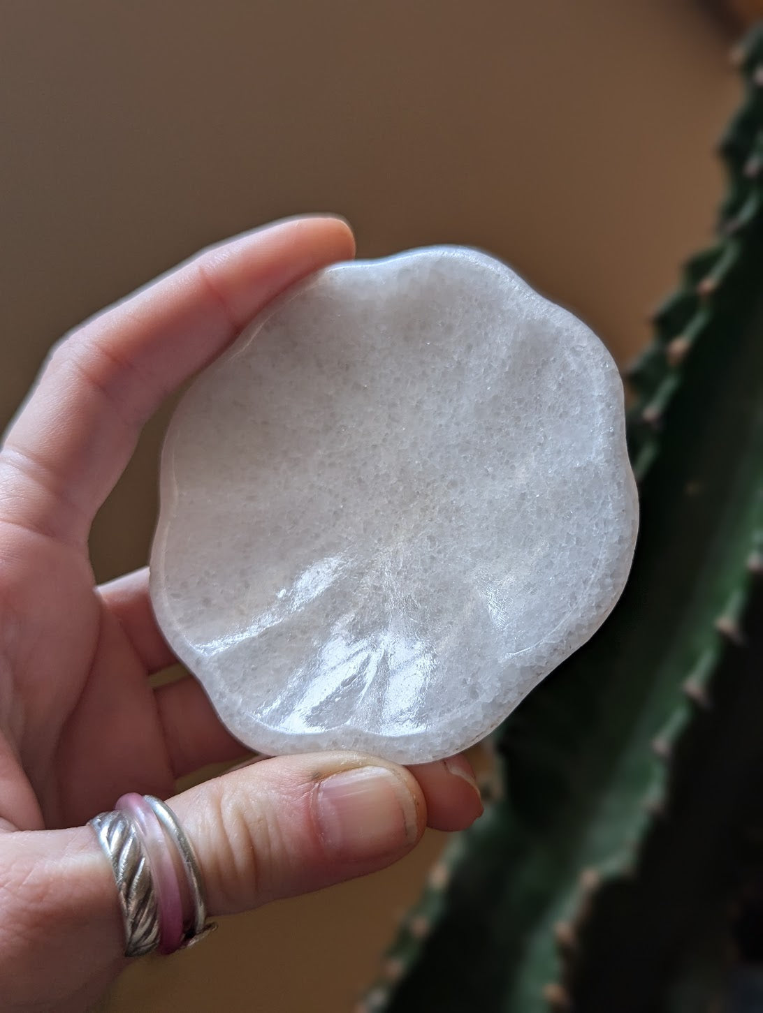 Onyx Flower Trinket Dish