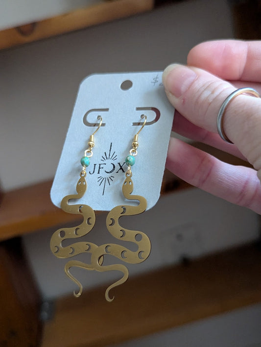 Snake Earrings (Silver or Gold)
