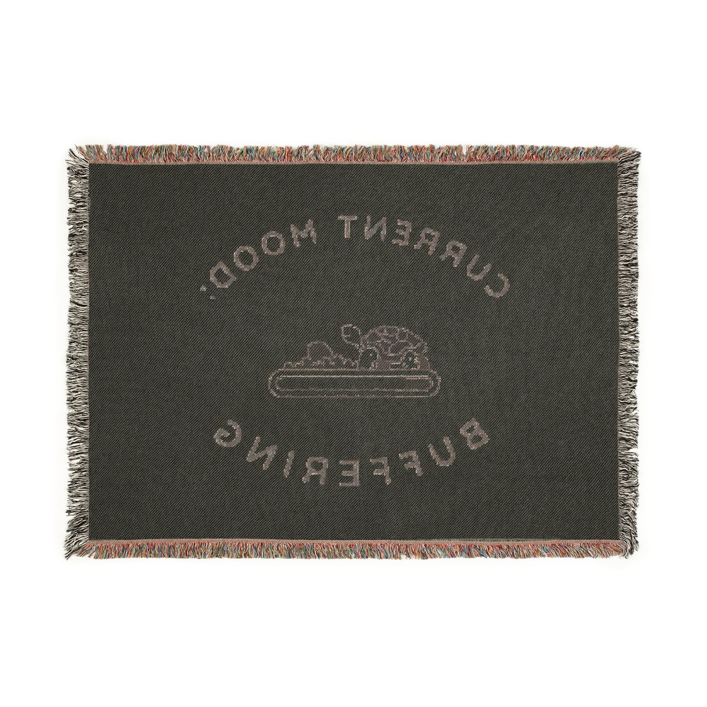 100% Cotton 'Current Mood: Buffering' Woven Blanket