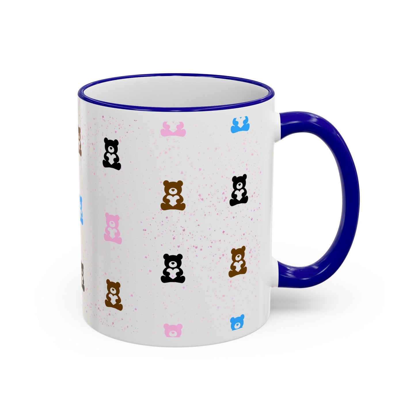 Valentine's Pastel Bear - Accent Rim & Handle Mug (11oz, 15oz)