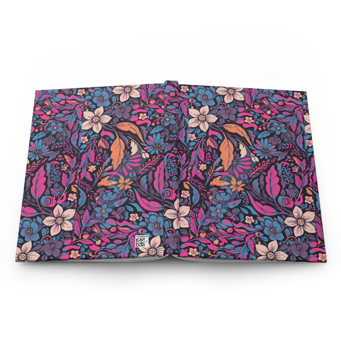 Hardcover Matte Journal - Retro Floral Design