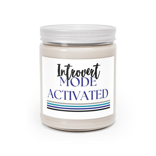 White Non-toxic Natural Soy Candle 'Introvert Mode Activated'