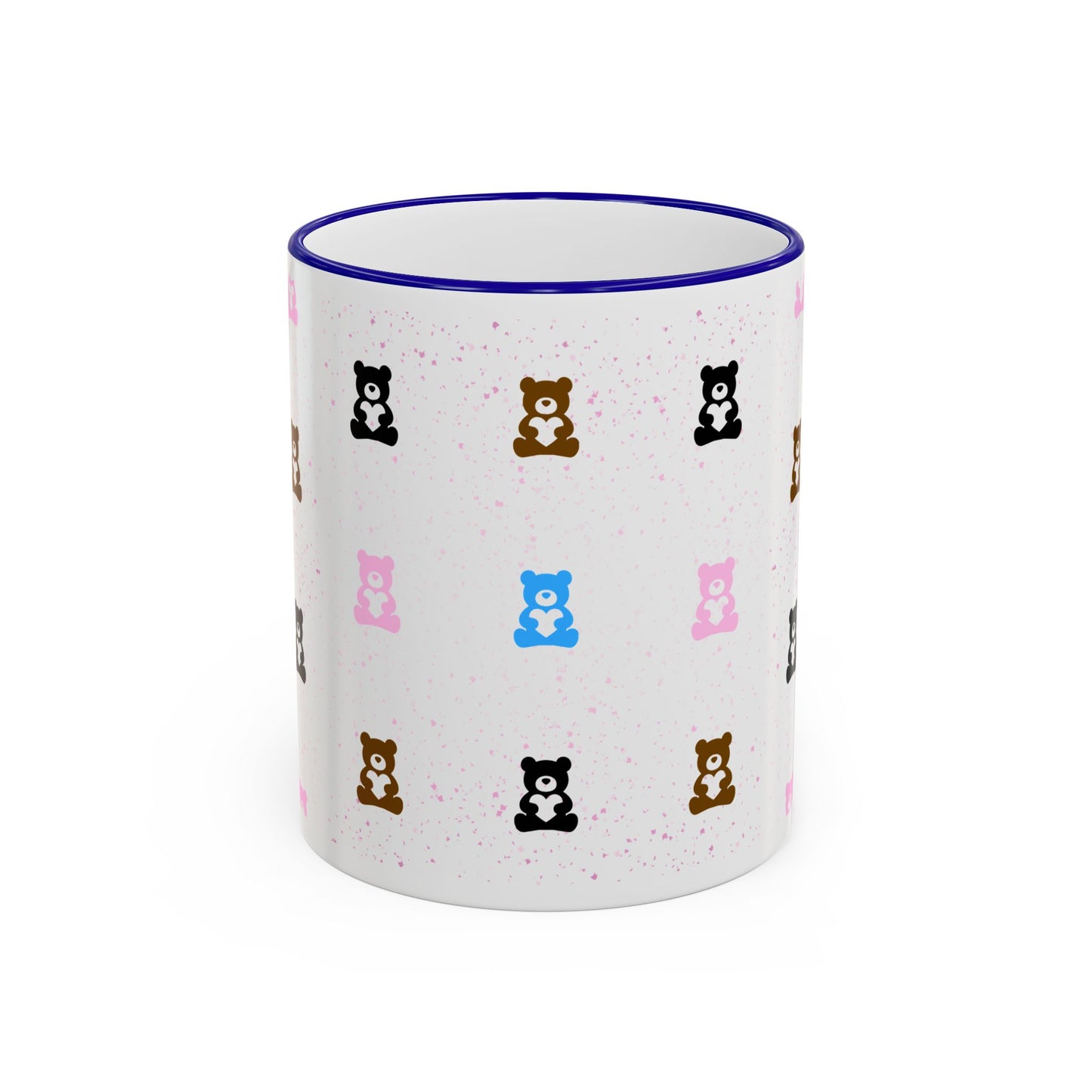 Valentine's Pastel Bear - Accent Rim & Handle Mug (11oz, 15oz)