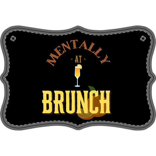 Wood Panel Painting 'Mentally at Brunch'