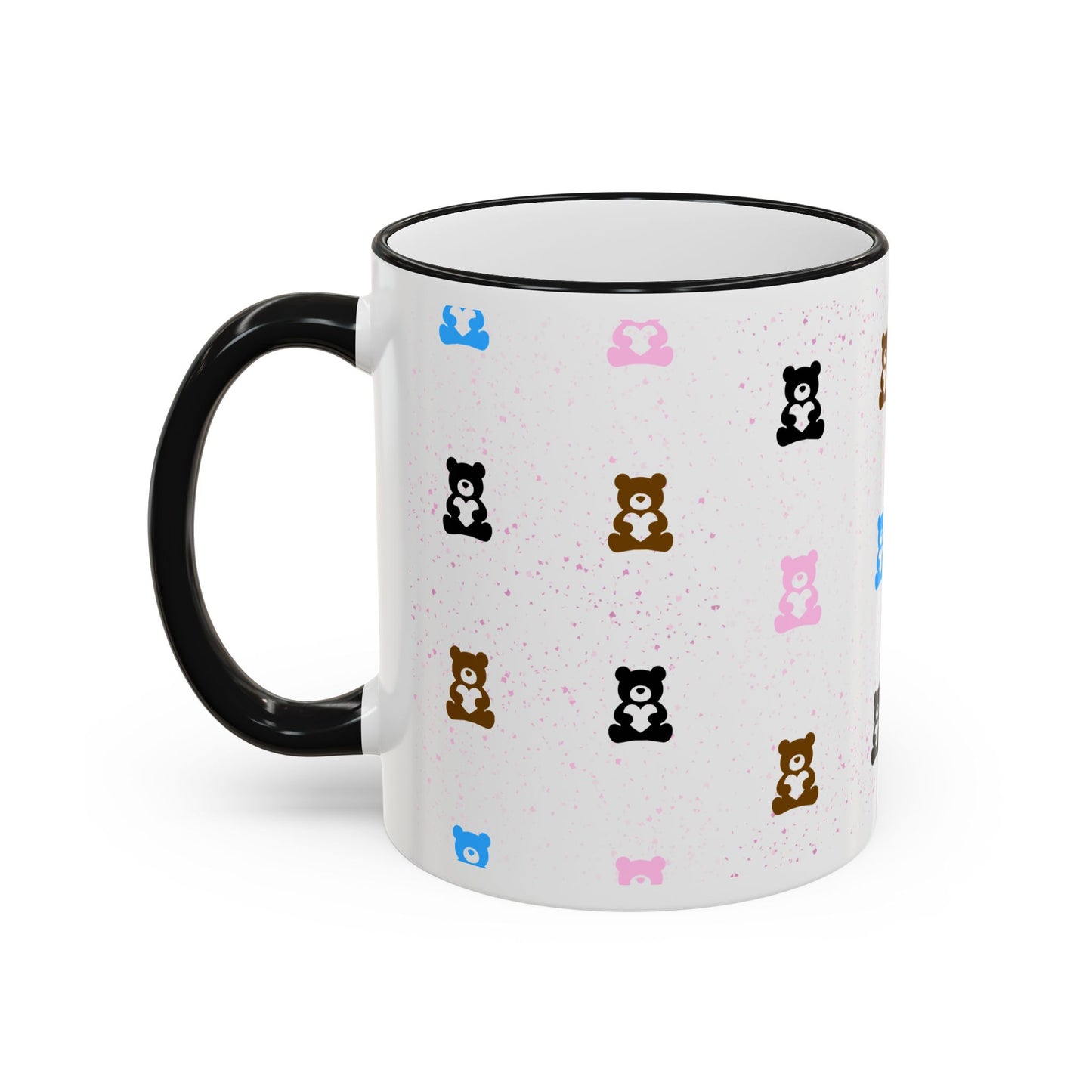 Valentine's Pastel Bear - Accent Rim & Handle Mug (11oz, 15oz)