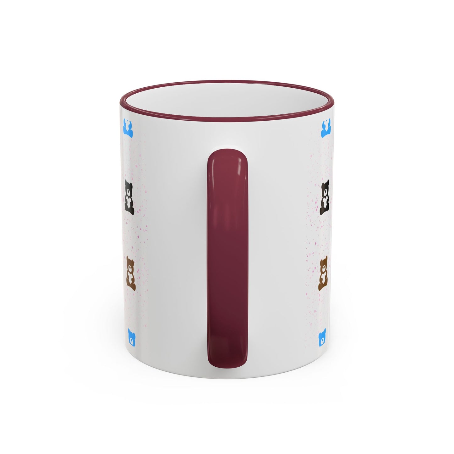 Valentine's Pastel Bear - Accent Rim & Handle Mug (11oz, 15oz)