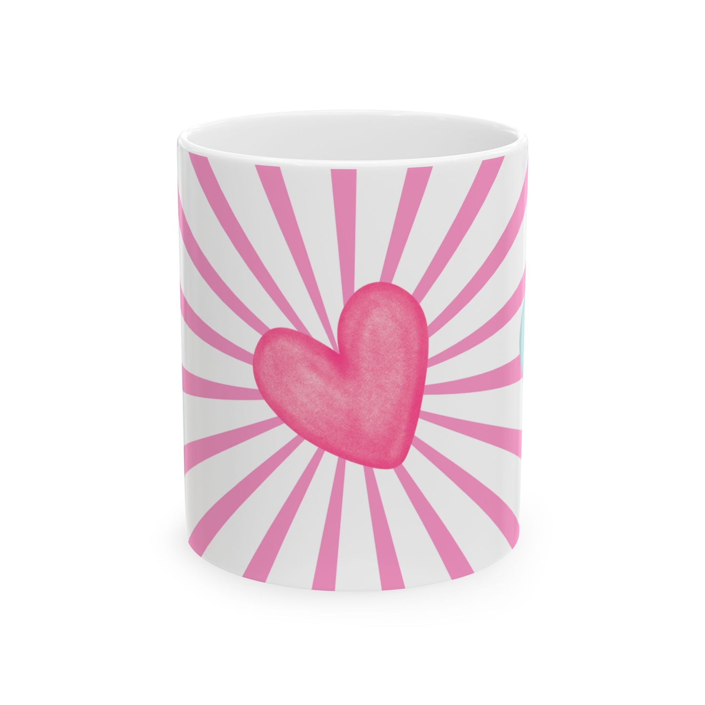 Pastel Hearts Ceramic Mug (11oz)