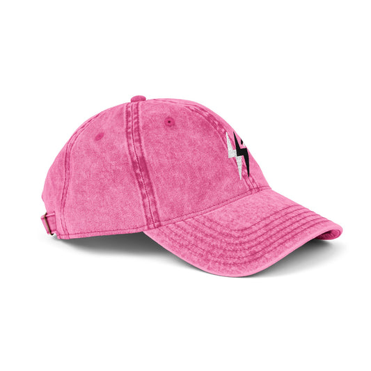 Embroidered Pink Vintage Cap