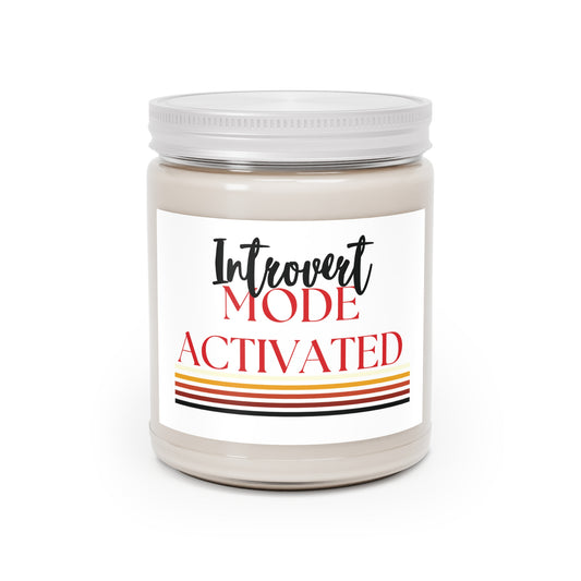 White Non-toxic Natural Soy Candle 'Introvert Mode Activated'