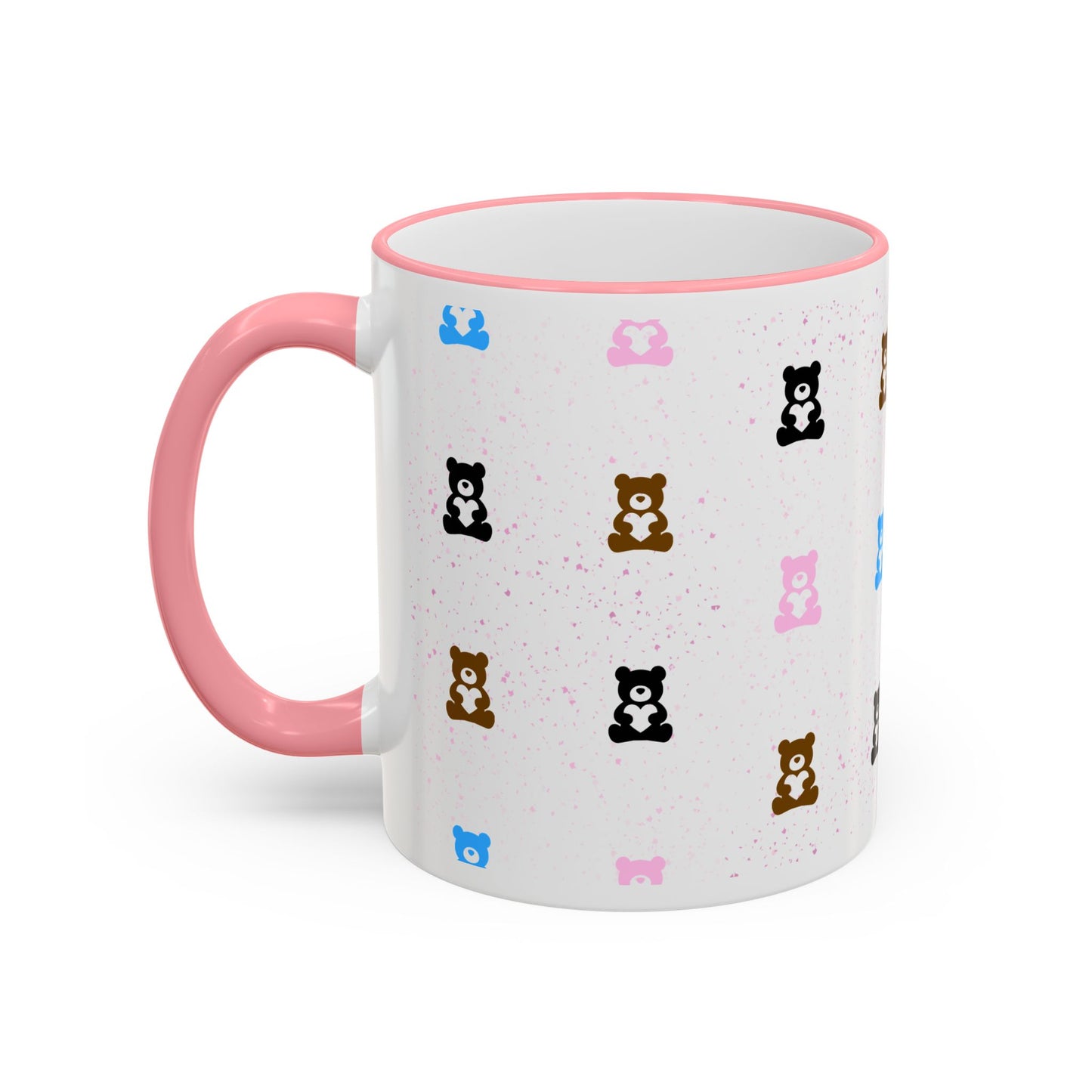 Valentine's Pastel Bear - Accent Rim & Handle Mug (11oz, 15oz)