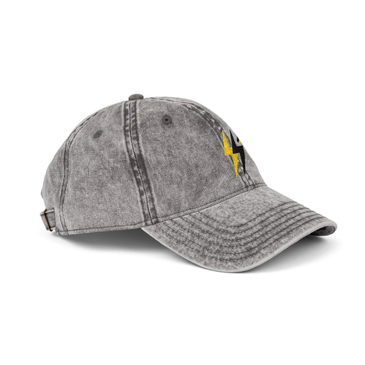 Embroidered Charcoal Vintage Cap