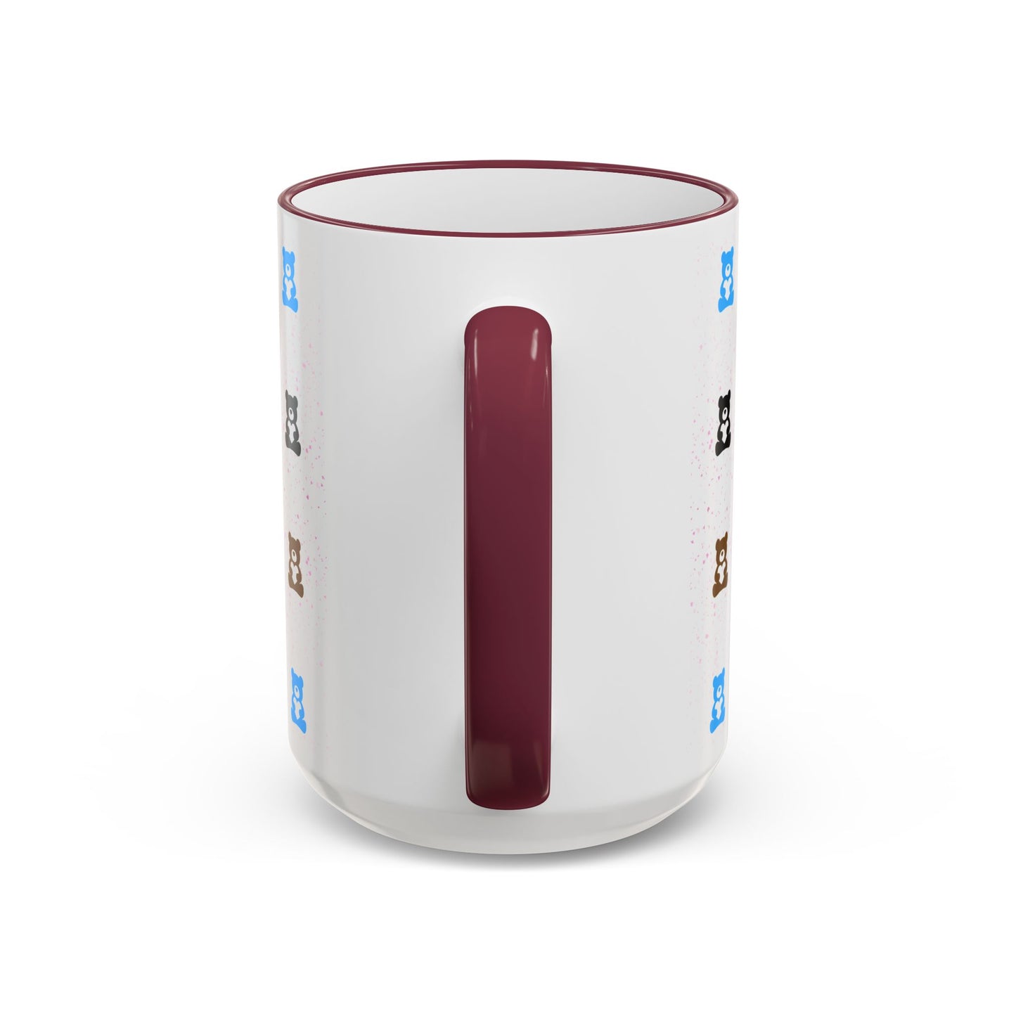 Valentine's Pastel Bear - Accent Rim & Handle Mug (11oz, 15oz)