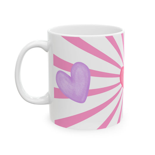 Pastel Hearts Ceramic Mug (11oz)