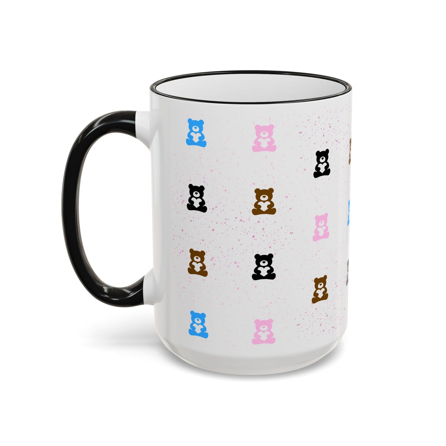 Valentine's Pastel Bear - Accent Rim & Handle Mug (11oz, 15oz)