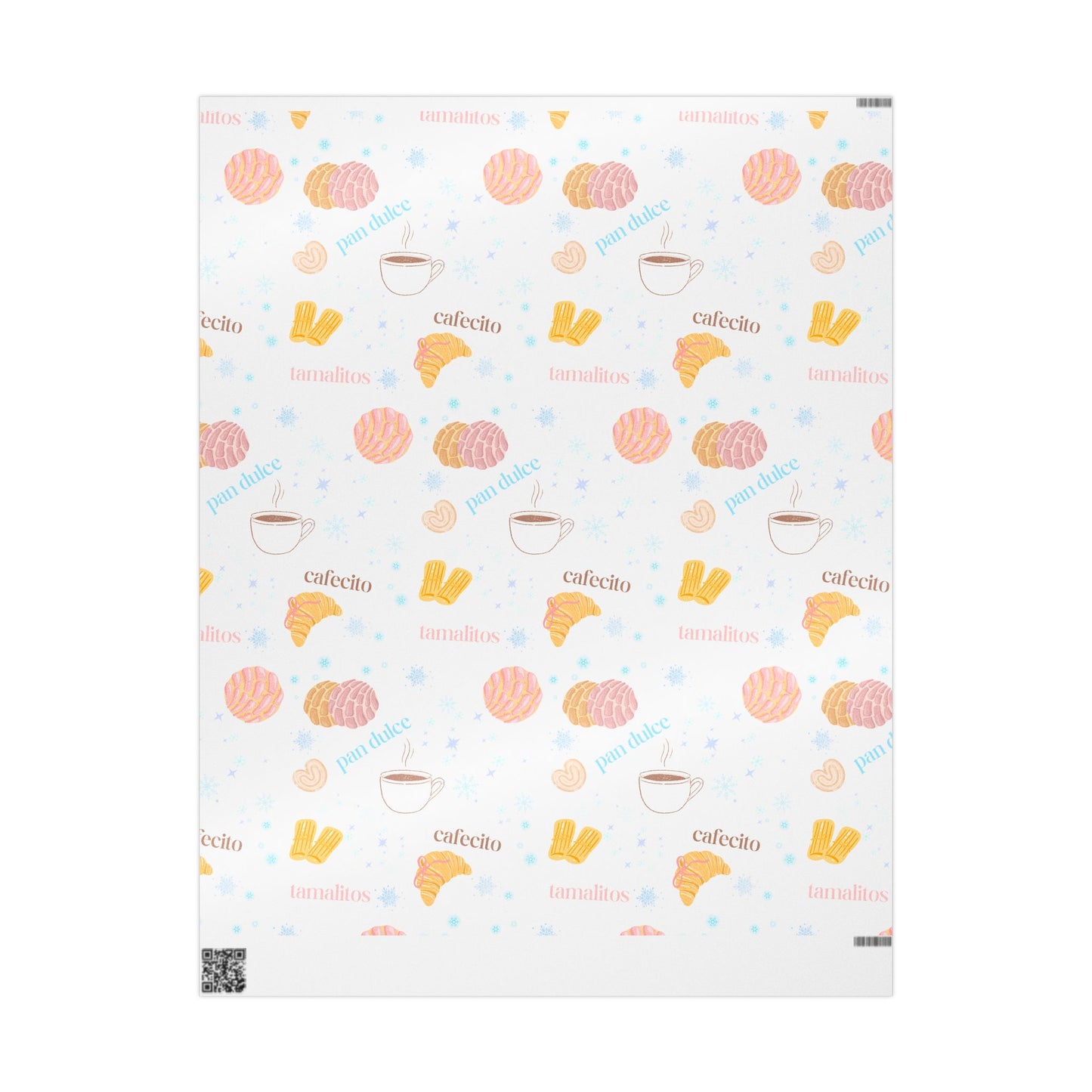 Pan Dulce & Cafecito Wrapping Paper (Glossy or Matte Finishes Available)