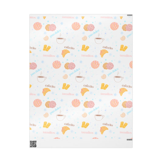 Pan Dulce & Cafecito Wrapping Paper (Glossy or Matte Finishes Available)