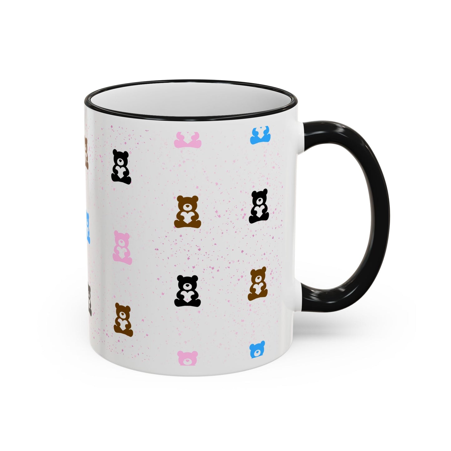 Valentine's Pastel Bear - Accent Rim & Handle Mug (11oz, 15oz)